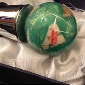 Genuine Multi- Gemstone Wine Stopper Green